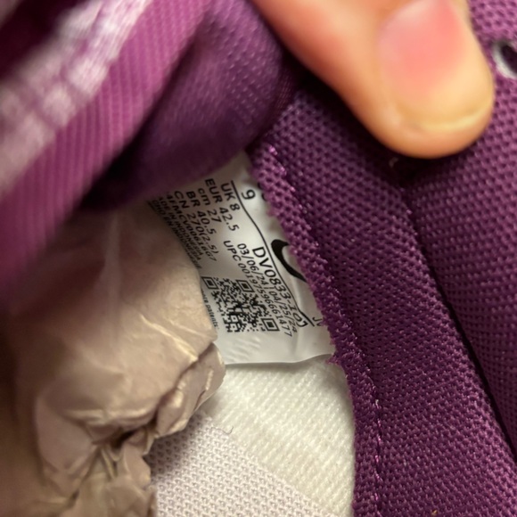 NEW!! Nike Dunk Low White Viotech Purple White Sneakers, Men’s Size 9 - Picture 10 of 10